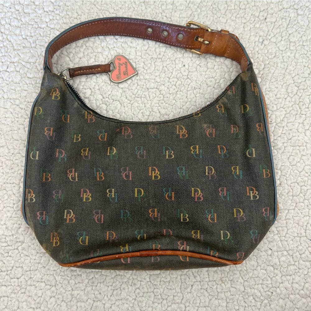 Dooney & Burke Small Vintage Shoulder Bag Purse with logo